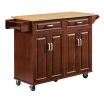 Mobile Kitchen Island Cart With 2 drawers