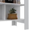 DEPOT E-SHOP Delos Kitchen Island, Four Legs, Three Shelves, White / Walnut