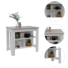 Pasadena 2 Piece Kitchen Set, Kitchen Island + Functional Table , White/Light Gray