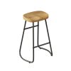 29.52" Stylish and Minimalist Bar Stools Set of 2, Counter Height Bar Stools, for Kitchen Island, Coffee Shop, Bar, Home Balcony, Wood Color