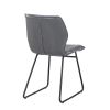 Set of 2, Leather Dining Chair with High-Density Sponge, PU Chair Kitchen Stools for Dining room,homes, kitchens,Gray