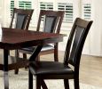 Contemporary Set of 2 Side Chairs Dark Cherry And Espresso Solid wood Chair Padded Leatherette Upholstered Seat Kitchen Dining Room Furniture