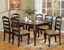 Transitional Contemporary Dark Walnut Finish Set of 2pc Dining Chairs Solid wood Kitchen Dining Room Furniture Ladder back Side Chairs