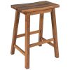 TOPMAX Farmhouse Rustic 2-piece Counter Height Wood Kitchen Dining Stools for Small Places, Walnut