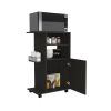 DEPOT E-SHOP Opal Kitchen Cart, Single Door Cabinet, Four Casters, Black