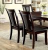 Contemporary Set of 2 Side Chairs Dark Cherry And Espresso Solid wood Chair Padded Leatherette Upholstered Seat Kitchen Dining Room Furniture