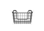 Oceanstar Stackable Metal Wire Storage Basket Set for Pantry, Countertop, Kitchen or Bathroom – Black, Set of 3