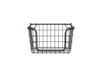 Oceanstar Stackable Metal Wire Storage Basket Set for Pantry, Countertop, Kitchen or Bathroom – Black, Set of 3