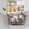 Oceanstar Stackable Metal Wire Storage Basket Set for Pantry, Countertop, Kitchen or Bathroom – Black, Set of 3