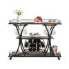 Industrial Bar Cart Kitchen Bar&Serving Cart for Home with Wheels 3 -Tier Storage Shelves